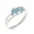 K18WG パライバトルマリン リング 0.24CT