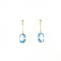 K18YG ブルートパーズ ピアス