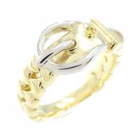 K18YG/PT ベルト リング