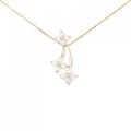 K18PG 2WAY フラワー ダイヤモンド ネックレス 0.70CT