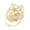 K18YG フラワー ダイヤモンド リング 1.00CT