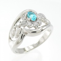 PT パライバトルマリン リング 0.18CT