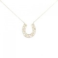 K18PG ホースシュー ダイヤモンド ネックレス 0.004CT
