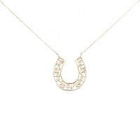 K18PG ホースシュー ダイヤモンド ネックレス 0.004CT