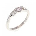 K18WG ピンクダイヤモンド リング 0.16CT