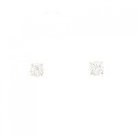 K18YG ソリティア ダイヤモンド ピアス 1.118CT
