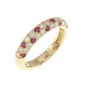 750YG パヴェ ルビー リング