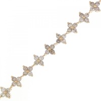 K18PG フラワー ダイヤモンド ブレスレット 2.00CT
