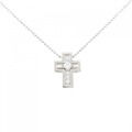 PT 2WAY クロス ダイヤモンド ネックレス 0.18CT