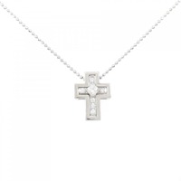 PT 2WAY クロス ダイヤモンド ネックレス 0.18CT