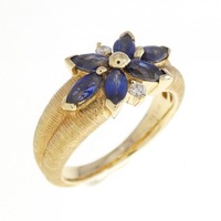 18KYG サファイヤ リング 1.04CT