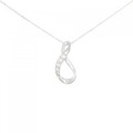 K18WG ダイヤモンド ネックレス 0.15CT