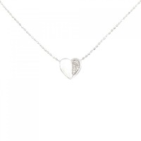 K18WG ハート ダイヤモンド ネックレス 0.04CT