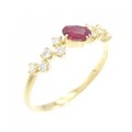 K18YG ルビー リング 0.32CT