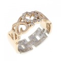 K18PG/PT ダイヤモンド リング 0.30CT