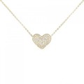 K18YG ハート ダイヤモンド ネックレス 0.50CT