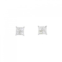 K18WG ダイヤモンド ピアス 0.70CT