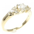 K18YG ダイヤモンド リング 0.34CT