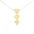 K18YG フラワー ダイヤモンド ネックレス 0.06CT
