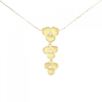 K18YG フラワー ダイヤモンド ネックレス 0.06CT
