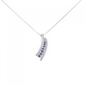 K18WG サファイヤ ネックレス 0.25CT