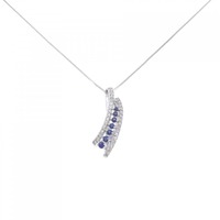 K18WG サファイヤ ネックレス 0.25CT