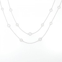 K18WG ダイヤモンド ネックレス 1.00CT