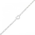 K18WG ハート ダイヤモンド ブレスレット 0.12CT