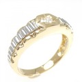 K18YG/PT ダイヤモンド リング 0.06CT