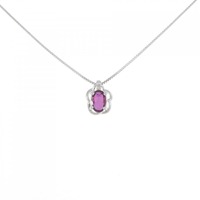 750WG ルビー ネックレス 0.65CT