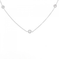 K18WG ダイヤモンド ネックレス 1.00CT