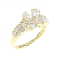 K18YG フラワー ダイヤモンド リング 0.82CT
