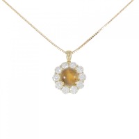 【リメイク】K18YG クリソベリルキャッツアイ ネックレス 4.37CT