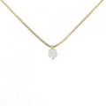 K18YG ソリティア ダイヤモンド ネックレス 0.519CT
