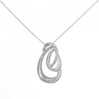 K18WG ダイヤモンド ネックレス 0.35CT