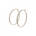 K18PG フープ ダイヤモンド ピアス 0.38CT