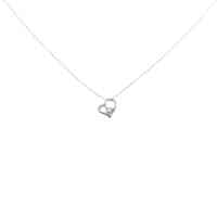 【新品】PT ハート ダイヤモンド ネックレス 0.02CT