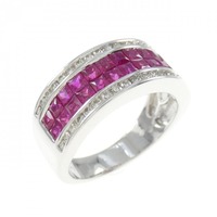 K18WG ルビー リング 1.64CT