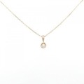 750PG/K18PG ダイヤモンド ネックレス 0.03CT