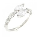 PT ダイヤモンド リング 0.32CT 0.33CT D SI1 マーキスカット