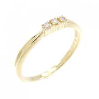 K18YG スリーストーン ダイヤモンド リング 0.05CT
