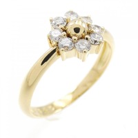 K18YG フラワー ダイヤモンド リング 0.25CT