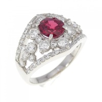 PT 非加熱 ルビー リング 1.286CT