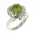 PT ペリドット リング 1.90CT