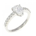 【リメイク】PT ダイヤモンド リング 1.013CT D SI2 ペアシェイプ
