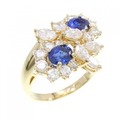 K18YG サファイヤ リング 1.65CT