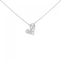 PT ハート ダイヤモンド ネックレス 0.30CT