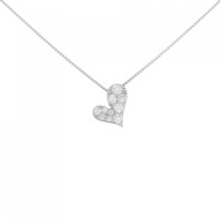 PT ハート ダイヤモンド ネックレス 0.30CT