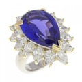 PT/K18YG タンザナイト リング 6.92CT