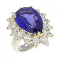 PT/K18YG タンザナイト リング 6.92CT